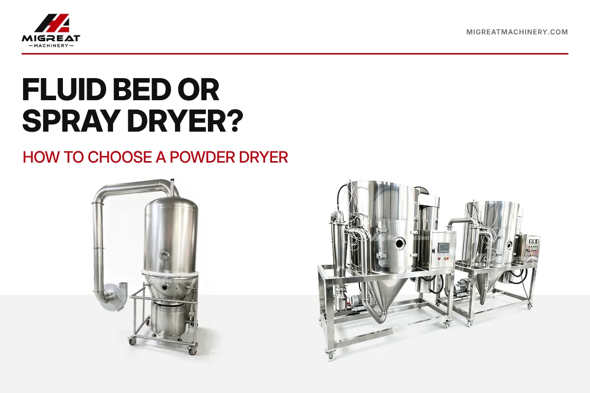 Fluid Bed Dryer or Spray Dryer: How to Choose a Powder Dryer