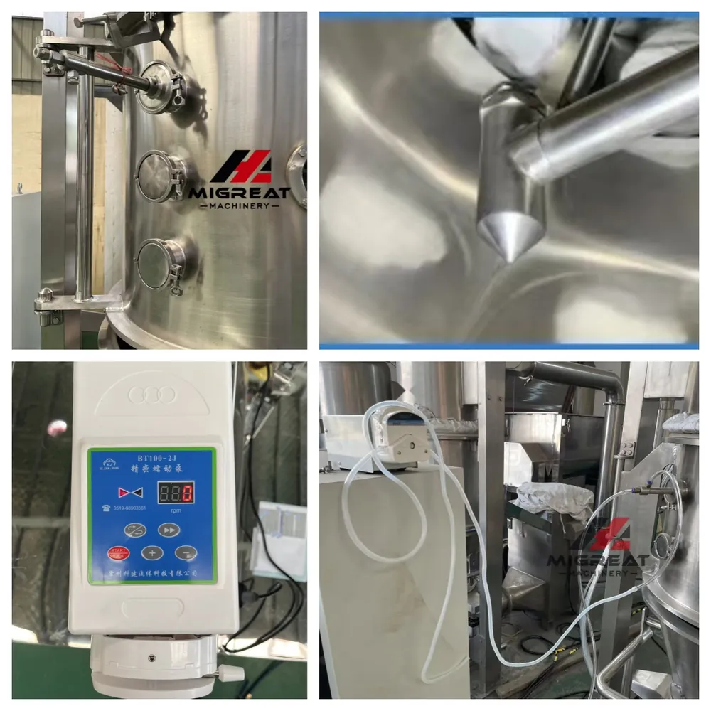Spray nozzle and control panel details