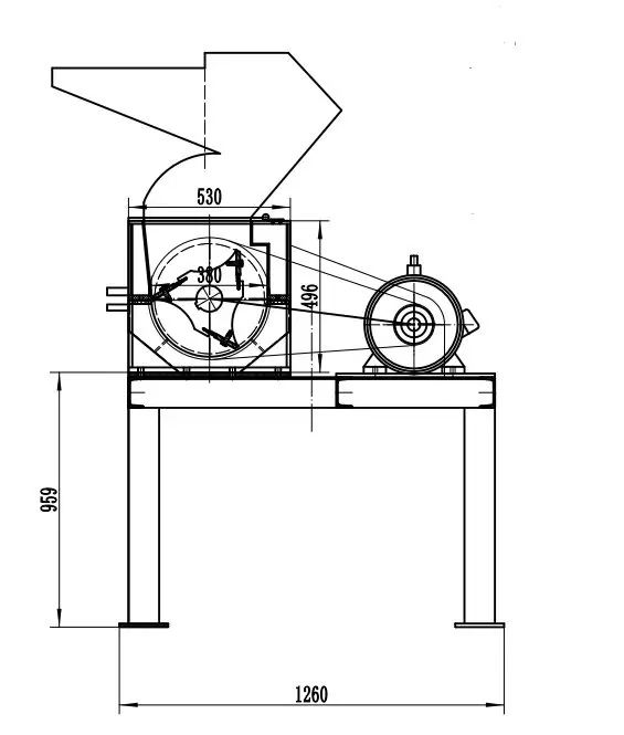 MHC Horizontal Coarse Crusher drawing