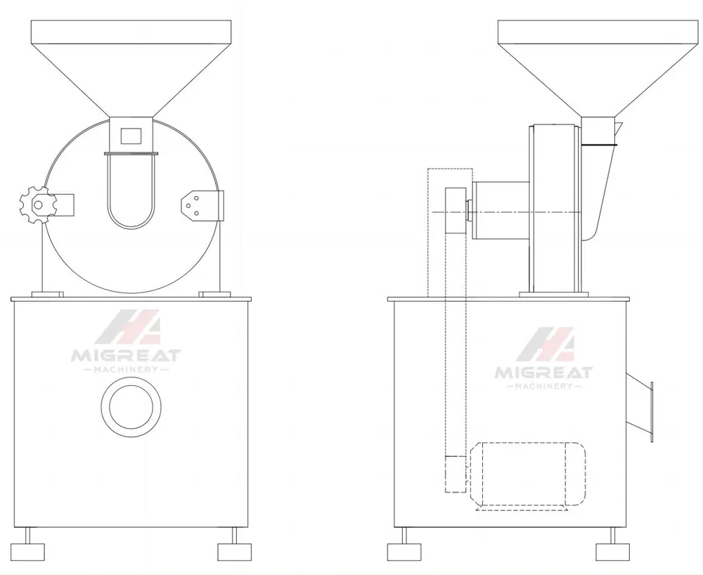 WF universal grinder drawing