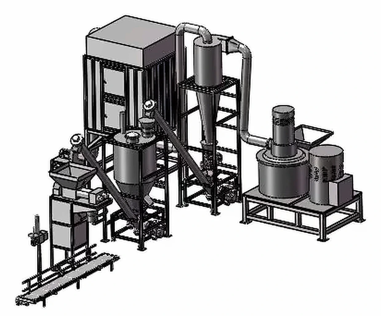 CAD drawing of the line, view 2